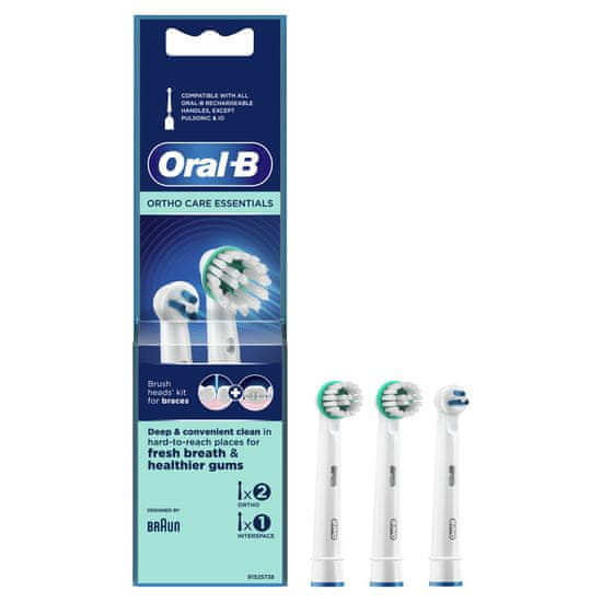 Oral-B náhradní hlavice Ortho Care Essentials, 3 ks