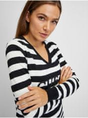 Guess Černo-bílý dámský pruhovaný lehký svetr Guess Anne XS