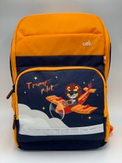 Klarion Stylová oranžovo-modrá ergonomická školní taška Tom