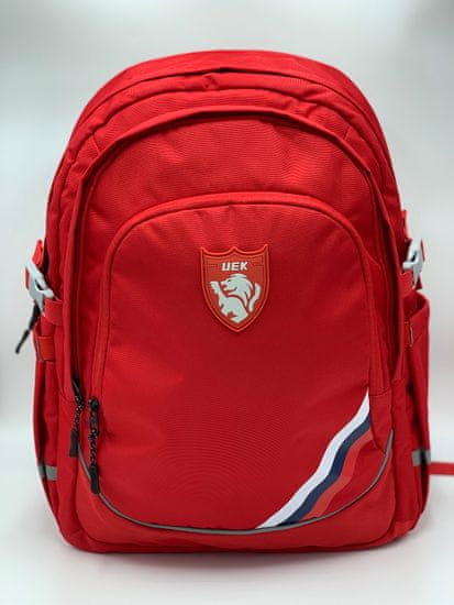 Klarion Praktická ergonomická červená školní taška Eva