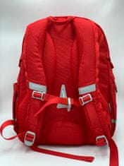 Klarion Praktická ergonomická červená školní taška Eva