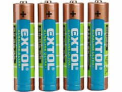 Extol Energy Baterie alkalické ULTRA +, 4ks, 1,5V AAA (LR03)