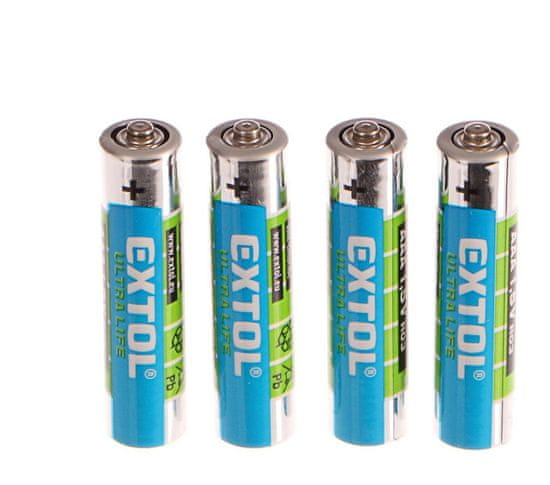 Extol Energy Baterie zink-chloridové, 4ks, 1,5V AAA (LR03)
