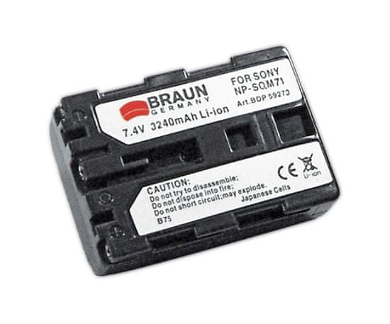 BRAUN Baterie SONY NP-FM70, QM71 (BDP-SFM70, 3240mAh)