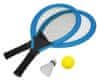 Rulyt Set na plážové hry tenis/badminton 2xraketa, soft miček, badm. Košík, modrá
