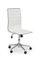 Kancelářská otočná židle TIROL — ekokůže, bílá