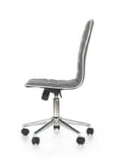 Kancelářská otočná židle TIROL — ekokůže, šedá