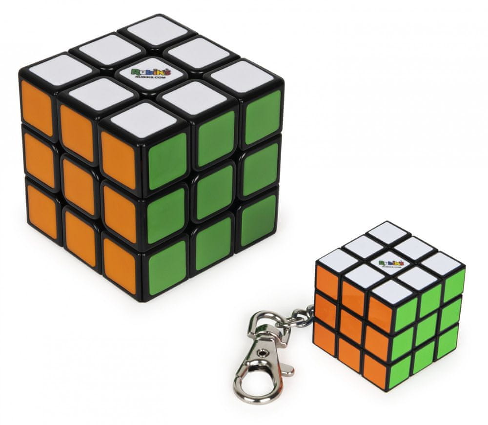 Levně Rubik Rubikova kostka sada Klasik 3X3 + přívěsek