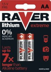 GP Batteries GP lithiová baterie 1,5V RAVER AA (R6) Extreme 2ks blistr