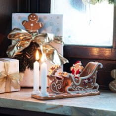 Villeroy & Boch Vánoční dekorační svícen z kolekce WINTER BAKERY DECORATION Perníkové saně +