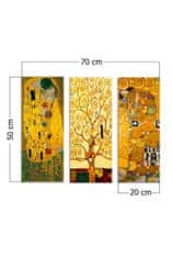 Hanah Home Sada reprodukce obrazů Gustav Klimt 20x50 cm 3 ks