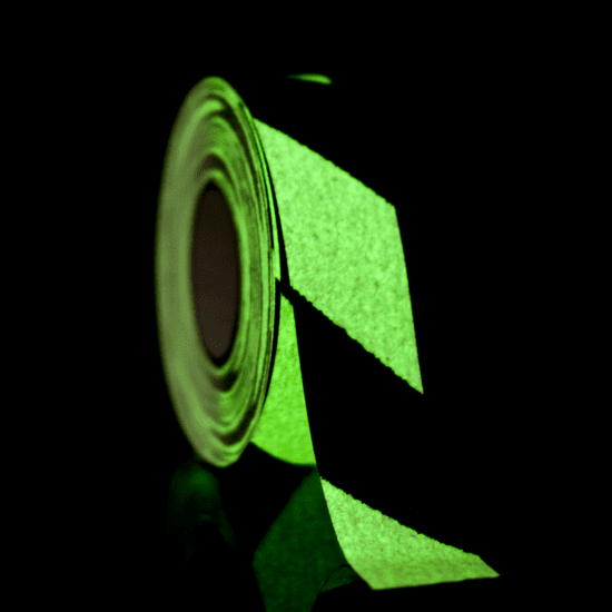 Heskins Protiskluzová páska GLOWFIX HAZARD - šrafovaná fotoluminiscenční, 50 mm x 18 m - Kód: 03527
