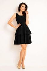 Awama Denní dámské šaty A163 - Awama černá XL-42
