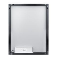 NIMCO Černé zrcadlo do koupelny s osvětlením čtvercové 60x60 cm, černý rám NIMCO ZPC 13066-90