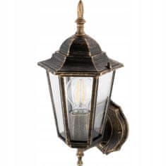 LUMILED Zahradní lampa E27 fasádní nástěnné svítidlo BELLIS patina