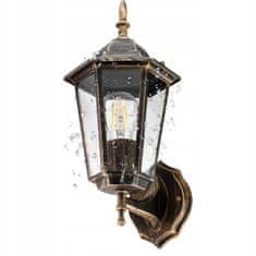 LUMILED Zahradní lampa E27 fasádní nástěnné svítidlo BELLIS patina