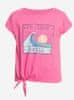 Roxy Růžové holčičí tričko s uzlem Roxy Pura Playa 160