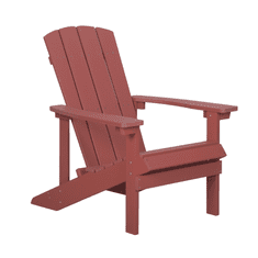 Beliani Zahradní židle v červené barvě ADIRONDACK
