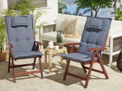 Beliani Sada 2 polštářů na zahradní židli modrá TOSCANA/JAVA