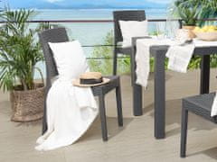 Beliani Sada 2 šedých zahradních židlí FOSSANO