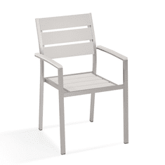 Beliani Zahradní židle ze syntetického dřeva bílá VERNIO