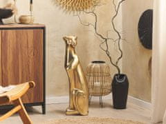 Beliani Dekorativní figurka leopard zlatá SPHYNX