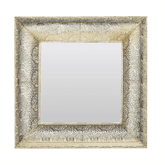 Beliani Nástěnné zrcadlo ve zlaté barvě 60 x 60 cm PLERIN