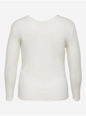 ONLY Bílé basic tričko s dlouhým rukávem ONLY CARMAKOMA Adda 50-52
