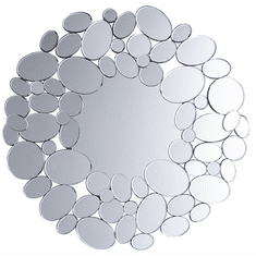 Beliani Nástěnné stříbrné zrcadlo ø70 cm LIMOGES