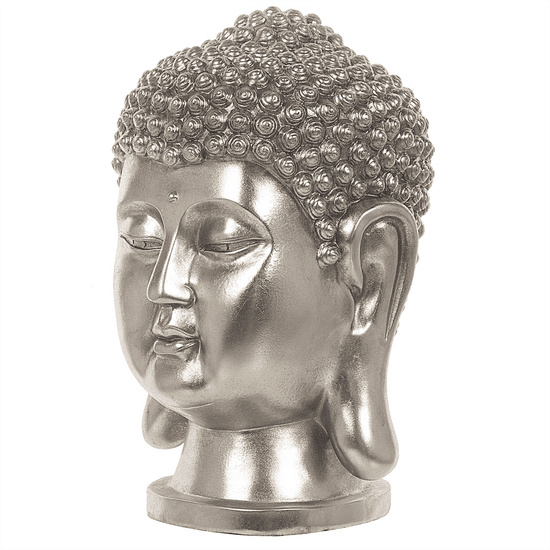 Beliani Dekorativní stříbrná figurka 41 cm BUDDHA