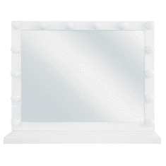 Beliani Stojanové zrcadlo LED 50 x 60 cm bílé BEAUVOIR