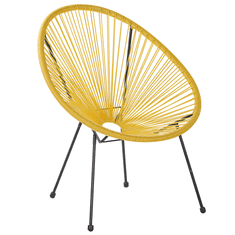 Beliani Ratanová žlutá židle ACAPULCO II