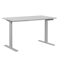 Beliani Ručně nastavitelný psací stůl 130 x 72 cm bílý DESTIN II