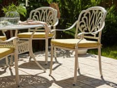 Beliani Sada 4 zahradních hliníkových židlí bílých ANCONA