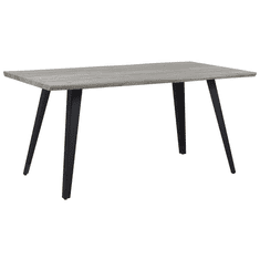 Beliani Jídelní stůl 160 x 90 cm šedé dřevo WITNEY