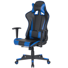 Beliani Herní židle v černě-modré s regulací výšky GAMER