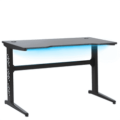 Herní stůl RGB LED 120 x 60 cm černý DEXTER