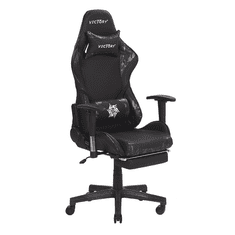 Beliani Kancelářská černo-camo židle s nastavitelnou výškou VICTORY
