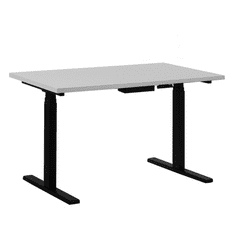 Beliani Elektrický nastavitelný psací stůl 130 x 72 cm bílo-černý DESTIN II