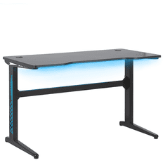 Herní stůl RGB LED 120 x 60 cm černý DORAN