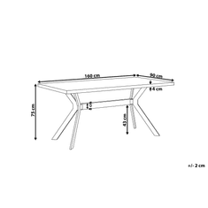 Beliani Jídelní stůl betonový efekt BENSON 160 x 90 cm