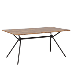 Beliani Jídelní stůl 160 x 90 cm tmavé dřevo AMSTERDAM