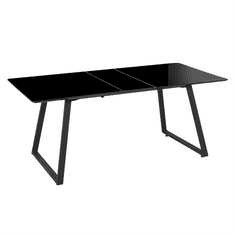 Beliani Rozkládací jídelní stůl 150/180 x 90 cm černá TOURAN