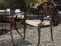 Beliani Sada 4 hnědých zahradních židlí ANCONA