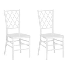 Sada 2 jídelních židlí, bílá CLARION
