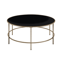 Beliani Konferenční stolek černý / zlatý FLORENCE