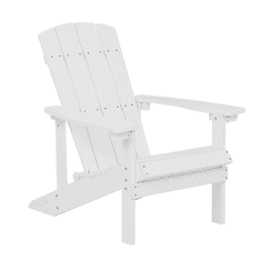 Beliani Bílá zahradní židle ADIRONDACK