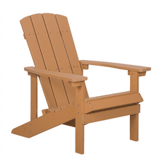 Beliani Zahradní židle v barvě teakového dřeva ADIRONDACK