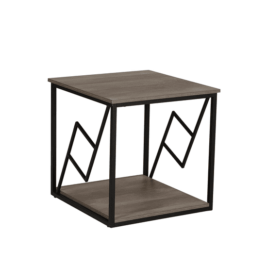 Beliani Odkládací stolek v barvě tmavého dřeva FORRES