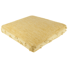 Beliani Bavlněný sedací polštář na zem 60 x 60 x 12 cm žlutý CLONE